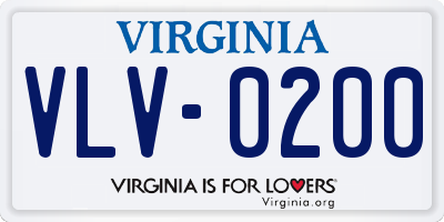 VA license plate VLV0200