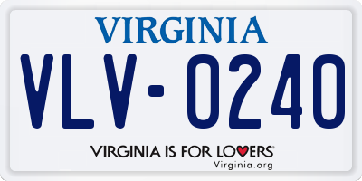 VA license plate VLV0240
