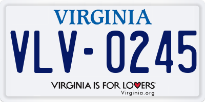 VA license plate VLV0245