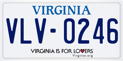 VA license plate VLV0246