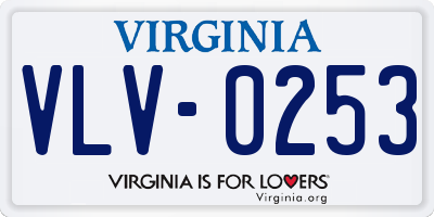 VA license plate VLV0253