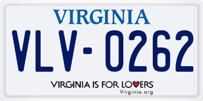 VA license plate VLV0262
