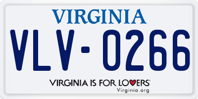 VA license plate VLV0266
