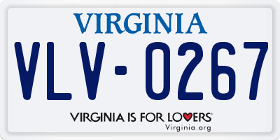 VA license plate VLV0267