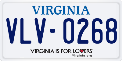 VA license plate VLV0268