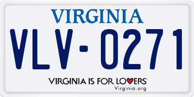 VA license plate VLV0271