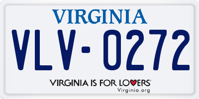 VA license plate VLV0272