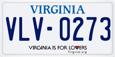 VA license plate VLV0273