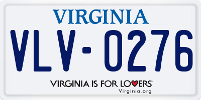 VA license plate VLV0276
