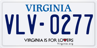 VA license plate VLV0277
