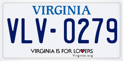 VA license plate VLV0279
