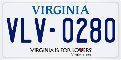 VA license plate VLV0280