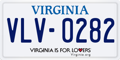 VA license plate VLV0282