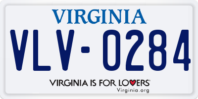 VA license plate VLV0284