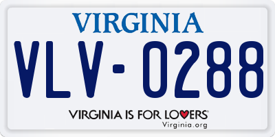 VA license plate VLV0288