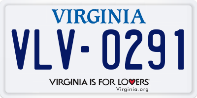 VA license plate VLV0291