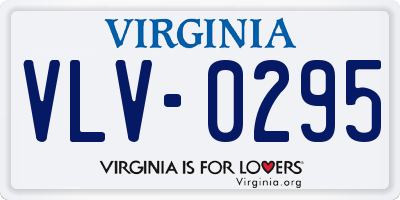 VA license plate VLV0295