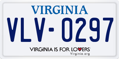 VA license plate VLV0297