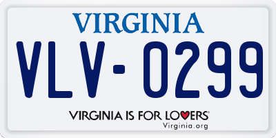 VA license plate VLV0299