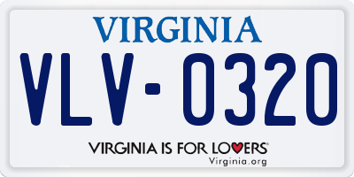 VA license plate VLV0320