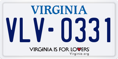 VA license plate VLV0331