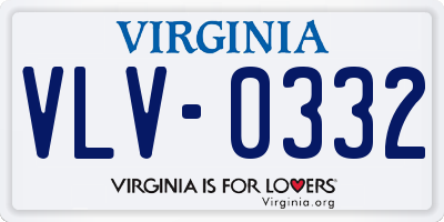 VA license plate VLV0332