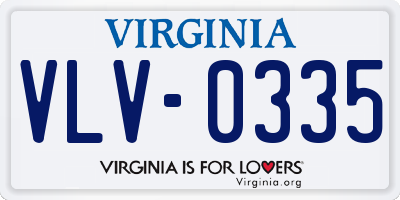 VA license plate VLV0335