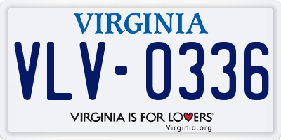 VA license plate VLV0336