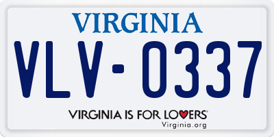 VA license plate VLV0337