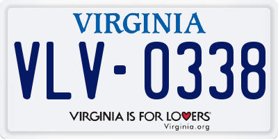 VA license plate VLV0338