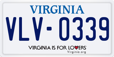 VA license plate VLV0339