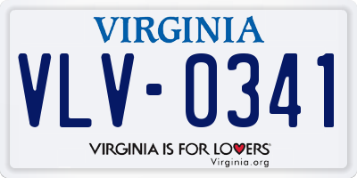 VA license plate VLV0341
