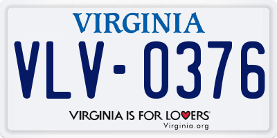 VA license plate VLV0376