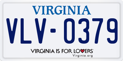 VA license plate VLV0379