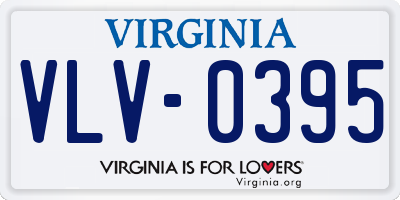 VA license plate VLV0395