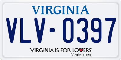 VA license plate VLV0397