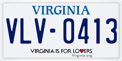 VA license plate VLV0413