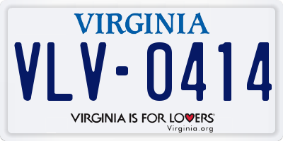 VA license plate VLV0414