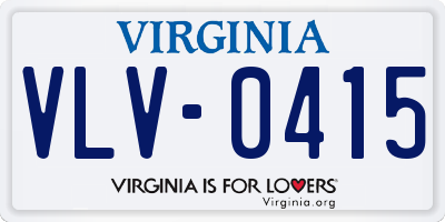 VA license plate VLV0415
