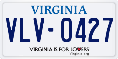 VA license plate VLV0427