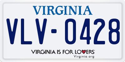 VA license plate VLV0428