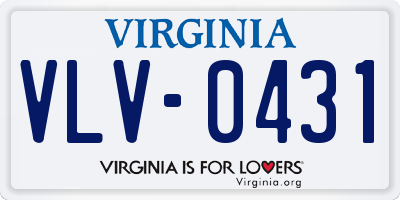 VA license plate VLV0431