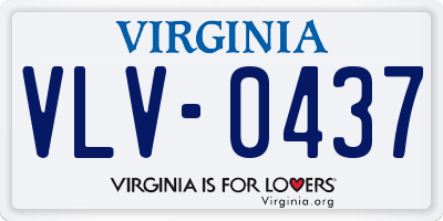 VA license plate VLV0437