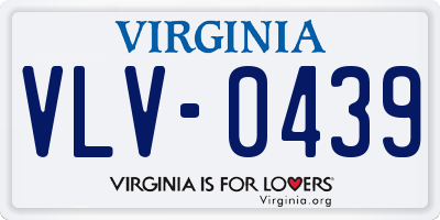 VA license plate VLV0439