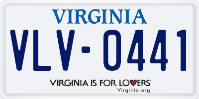 VA license plate VLV0441