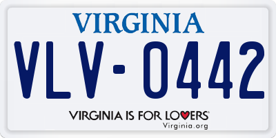 VA license plate VLV0442