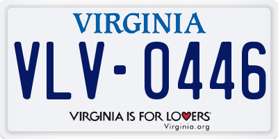 VA license plate VLV0446