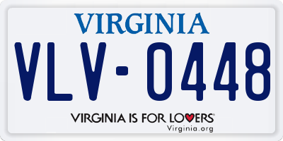 VA license plate VLV0448