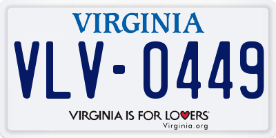 VA license plate VLV0449