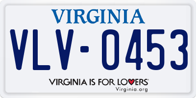 VA license plate VLV0453